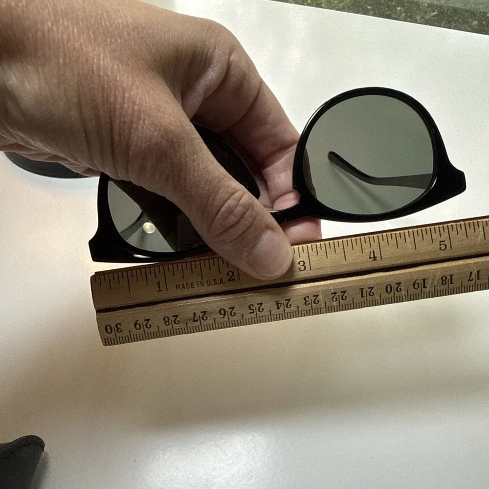 Kent Wang LOST Black Acetate Sunglasses 50mm Green Lenses Unisex Classic